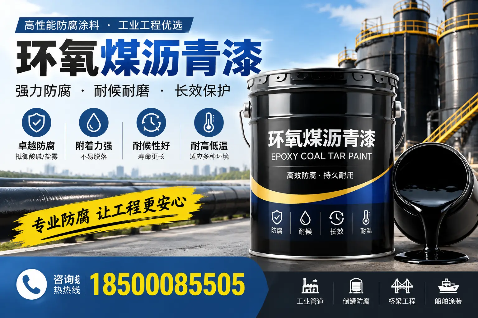 环氧煤沥青漆的施工方法与注意事项，确保在临高顺利完成